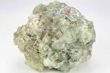 Green Cubic Fluorite Crystal Cluster - Morocco #204406-1